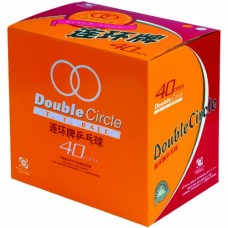 Míčky DHS celuloid 40mm bíl. DOUBLE CIRCLE 144 ks.